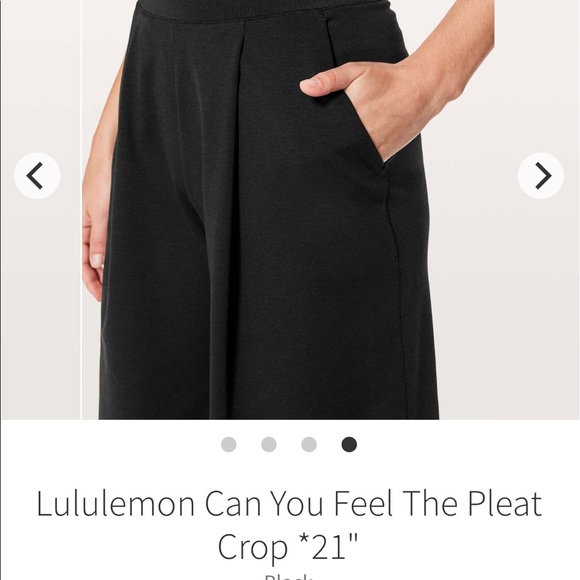 LULULEMON Can You Feel The Pleat Crop - Picture 3 of 3
